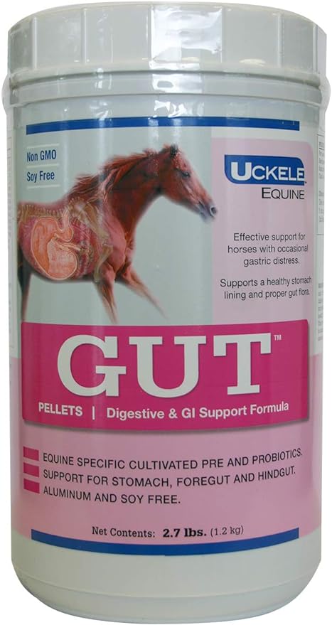 Uckele Gut Pellets Horse Supplement - Equine Vitamin & Mineral Supplement for Healthy Digestion - 2.7 pound (lb)