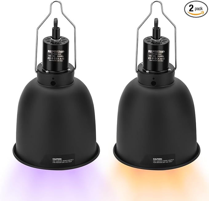 Reptile Light Fixture 5.5", Reptile Heat Lamp Max 100W, Reptile Tank Lighting Fixtures, Fixture for UVB Reptile Light, Reptile Tank Accessories 2 Packs E26