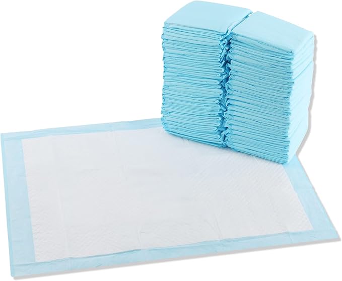 (100-Pack) 17.8"x23.5" (45x60cm) Quick-Dry Dog and Puppy Toilet Training Pads - Ultra Absorbent Pet Pee Pads - with Leak-Proof Moisture Locking Technology - Perfect for Medium Dogs, Cats, and Rabbits