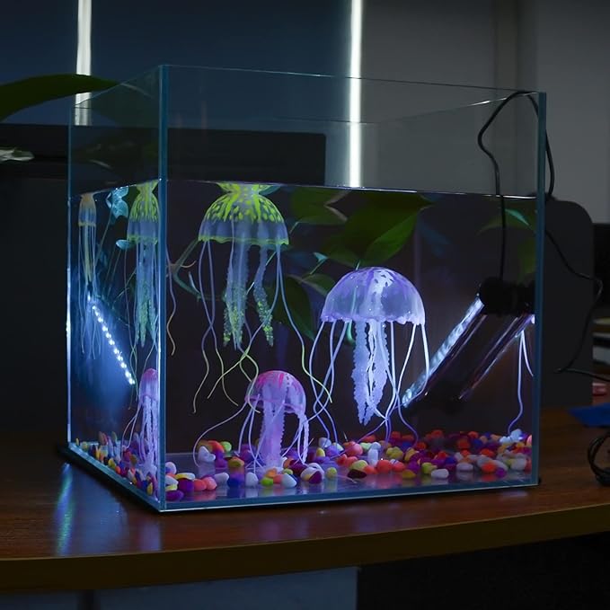 LED Aquarium Lights, RGB Fish Tank Lights Underwater IP68 Waterproof Submersible Remote Control Tank Lid Lights Colored Adjustable Fish Aquarium Tank Waterfall Lighting, 15 inch