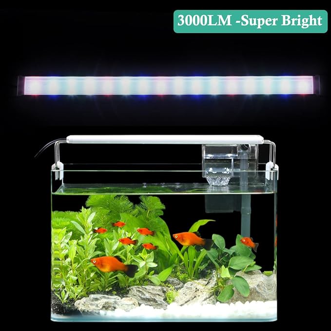 HITOP Full Spectrum LED Aquarium Light – 24-32" Classic Fish Tank Light with Timer, Aquarium Plant Light with Stable Extendable Brackets (24-32in)