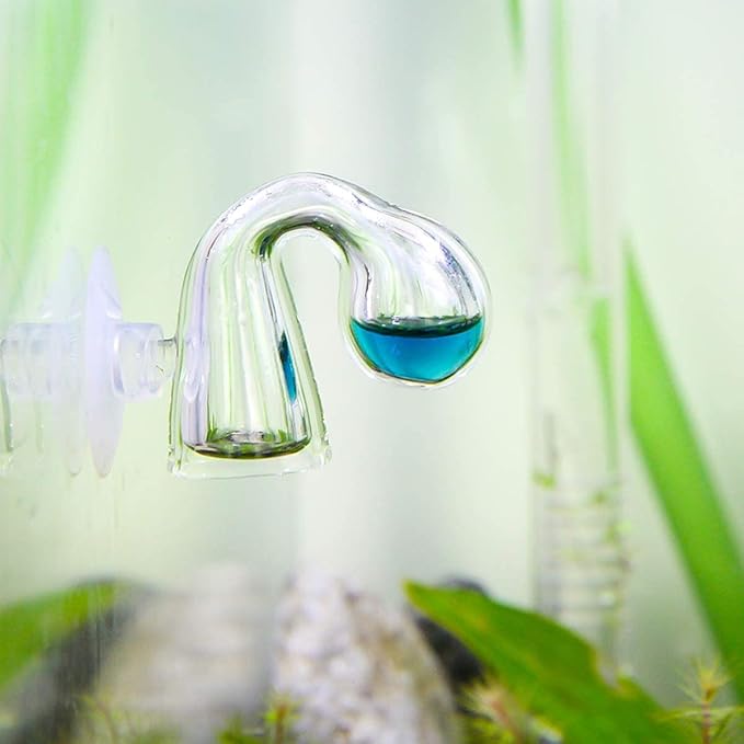 Senzeal 2Pcs CO2 Drop Checker Glass Aquarium Monitor CO2 Indicator for Planted Fish Tank