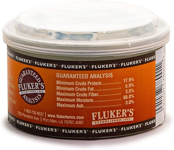 Fluker's Gourmet Canned Food for Reptiles, Fish, Birds and Small Animals, Black, Mealworms 1.23 Ounce (Pack of 1)