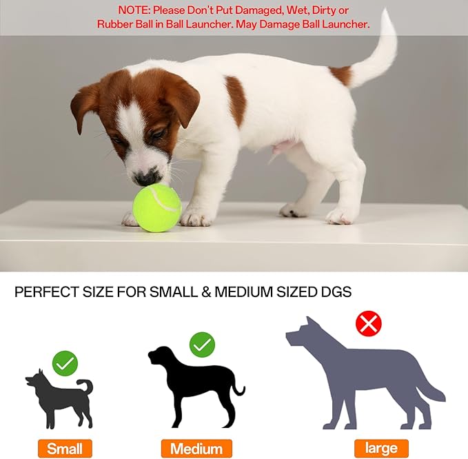 Automatic Dog Ball Launcher - Dog Fetch Machine for Small Sized Dogs,3 Launch Distances, Ball Launcher for Dogs with 12 Balls, Rechargeable Ball Thrower for Dogs (Orange)