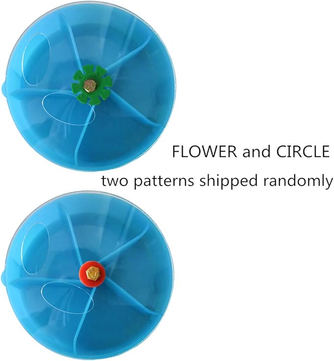 Bird Creative Foraging System Wheel Seed Food Ball Rotate Training Toy for Small and Medium Parrots Parakeet Cockatiel Conure (BLUE)