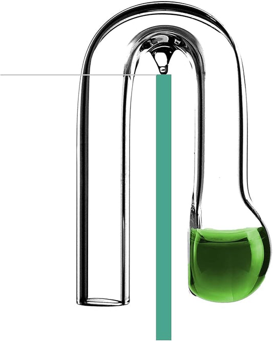 Glass Clip Nano CO2 Drop Checker with Solution for Aquarium Planted Tank CO2 System (Hang Drop Checker with Solution)