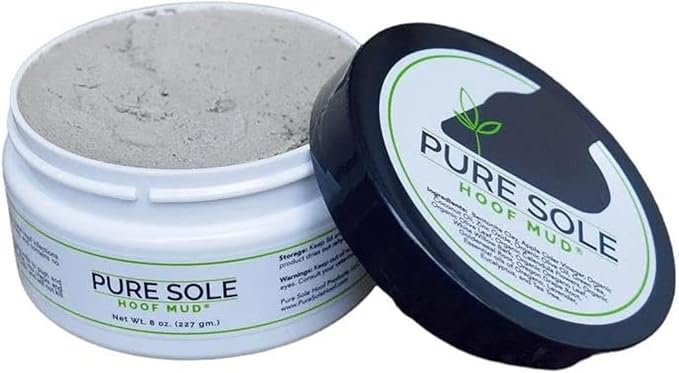 Thrush Treatment for Horses - Pure Sole Hoof Mud - Hoof Clay for Horses - A Horse Hoof Care Product for Thrush, White Line, and Hoof Wall Separation | Use Regularly for A Healthy Hoof. -8 oz.