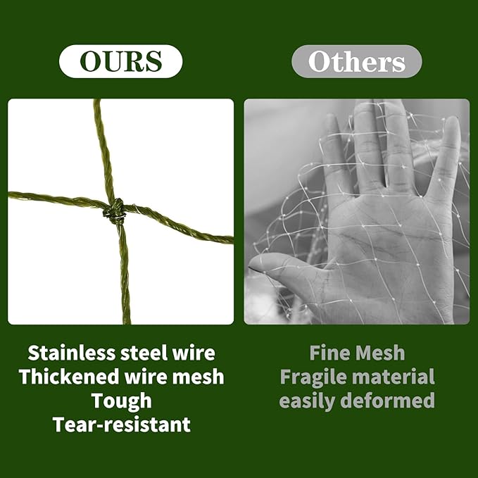 Cat Netting Balcony, Upgraded HDPE & Stainless Steel Tough Balcony Netting for Pets, 10FT X 13.1FT Anti Fall Cat Balcony Netting for Window, Balcony, Stairs, with Cat Ball