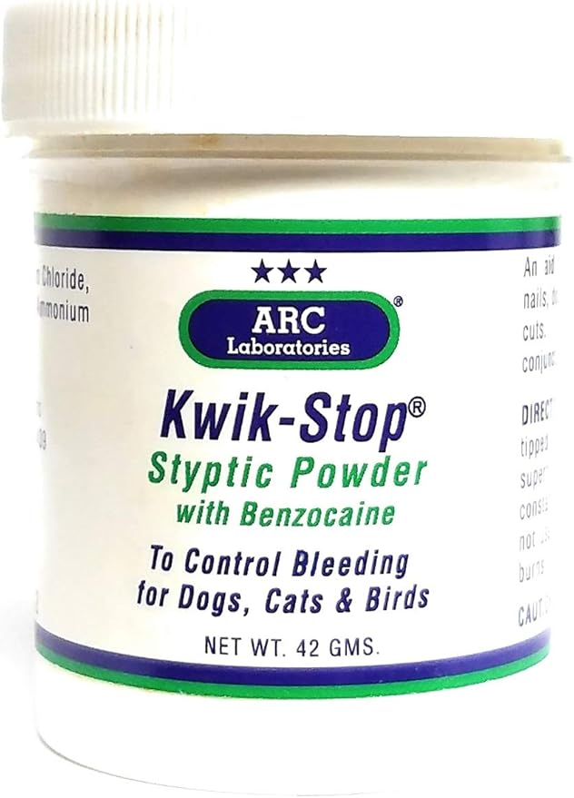 ARC Laboratories Kwik-Stop Styptic Powder for Dogs, Cats and Birds (42-gm container) by Arc International