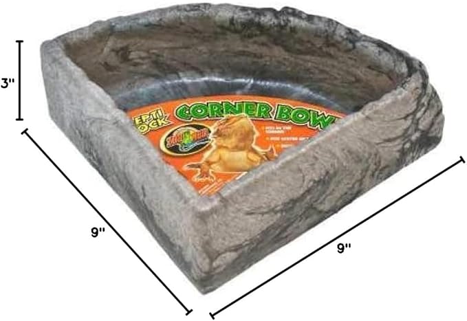 Zoo Med Reptile Rock Corner Water Dish, Large - Assorted colors