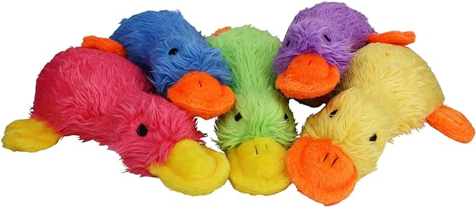 MULTIPET Duckworth Plush Filled Dog Toy, Assorted Colors, (Pack of 1)