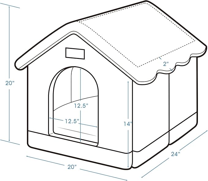 Jiupety Cozy Pet Bed House, Indoor/Outdoor Pet House, XL Size for Medium and Large Dog, Warm Cave Sleeping Nest Bed for Cats and Dogs, Gray