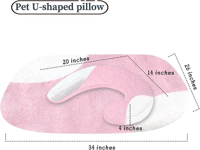 Dog Pillow Dog Bed Pet Pillow Mattress Set for Indoor Cats and Dogs Dog Calming Pillow Dog Bed Cat Pillow Cat Mattress Improve Pet Sleep Pink and White Double Color