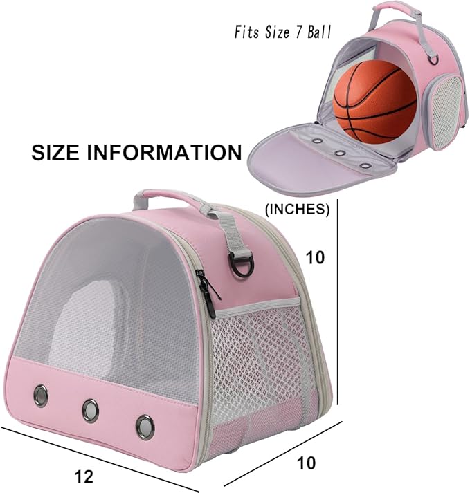 Ventilation Carrier for Bearded Dragon,Guinea Pig Carrier,Guinea Pig Carrier for 2,Reptile Travel Carrier for Lizards Sugar Glider Hedgehog Rat Parrot Birds,Airline Approved Pink