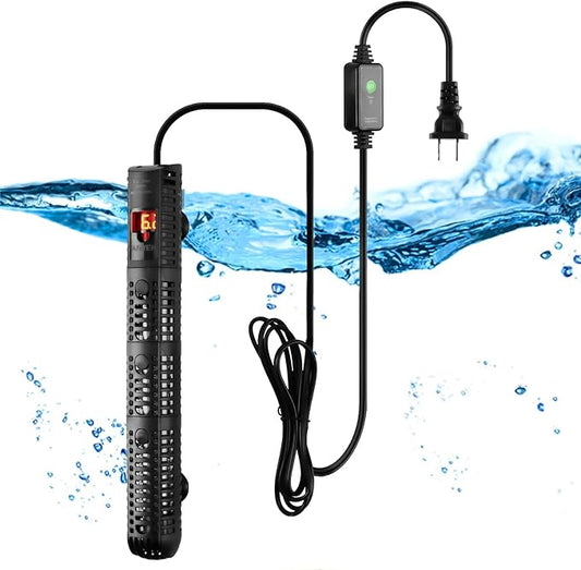 Aquarium Heater 300W Upgraded Fish Tank Heater With Leaving Water Automatically Stop Heating And Advanced Temperature Control System, Suitable For Saltwater And Freshwater 20 Gallons to 60 Gallons