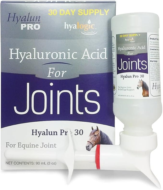 Hyalogic Hyaluronic Acid Horse Joint Supplement– 30 Day Supply Joint Support – Easy to Administer Hyalun 30mg Pure Hyaluronic Acid (HA) Equine Joint Supplement & Cartilage Supplement