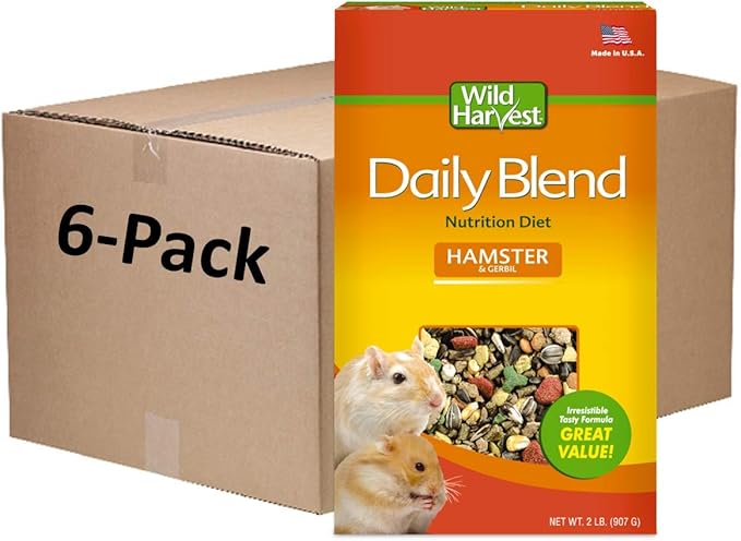 Wild Harvest Daily Blend Nutrition Diet Hamster and Gerbil 2 Pounds (Pack of 6)