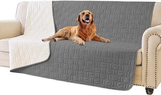 Waterproof & Non-Slip Dog Bed Cover and Pet Blanket Sofa Pet Bed Mat ，car Incontinence Mattress Protectors Furniture Couch Cover for Most Cats Dogs,Pets<52x82-Dark Grey>