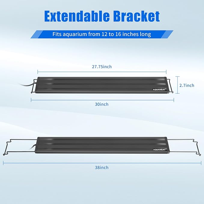 AQUANEAT LED Aquarium Light for 30 to 38 Inch Fish Tank, Auto On Off with Timer, Full Spectrum, Adjustable Brightness, Daylight Moonlight Mode, for Fresh Water Low-to-Mid Light Plants