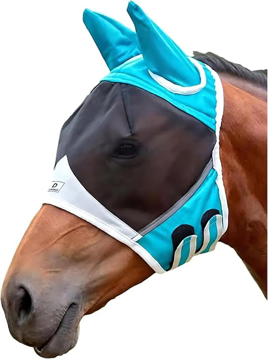 Horse Fly Mask - Fly Masks for Horses with Ears, Horse Sunscreen, Sunscreen for Horses, UV Fly Mask for Horses, Horse Fly Mask UV Protection, Cattle Fly Mask, Fly Masks for Horses, Fly Mask