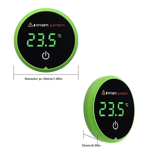 Fish Tank Thermometer Alarm Aquarium Temperature Guage LED Aquarium Thermometer Monitoring Tool Mini Digital Mini Terrarium Tank Turtle Tank Tropical Digital Thermometer Accurate LED Display to ±0.9℉