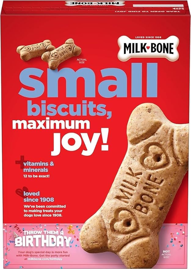 Milk-Bone Original Dog Treats for Small Dogs, 24 Ounce (Pack of 12), Crunchy Biscuit Helps Clean Teeth