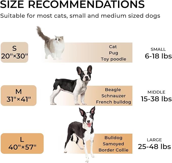 Luciphia Premium Fleece Dog Puppy Blanket Soft Pet Sherpa Calming Cat Blanket Throw for Small Medium Dog Cat(Beige,30x20 inches)