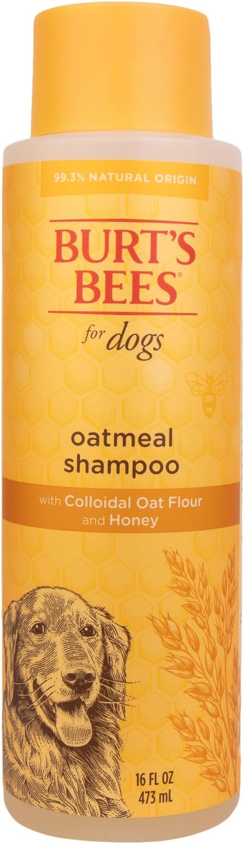 Burt's Bees for Pets Oatmeal Dog Shampoo - With Colloidal Oat Flour & Honey - Moisturizing & Nourishing, Cruelty Free, Formulated without Sulfates and Parabens, Made in USA, 16 Oz - 6 Pack