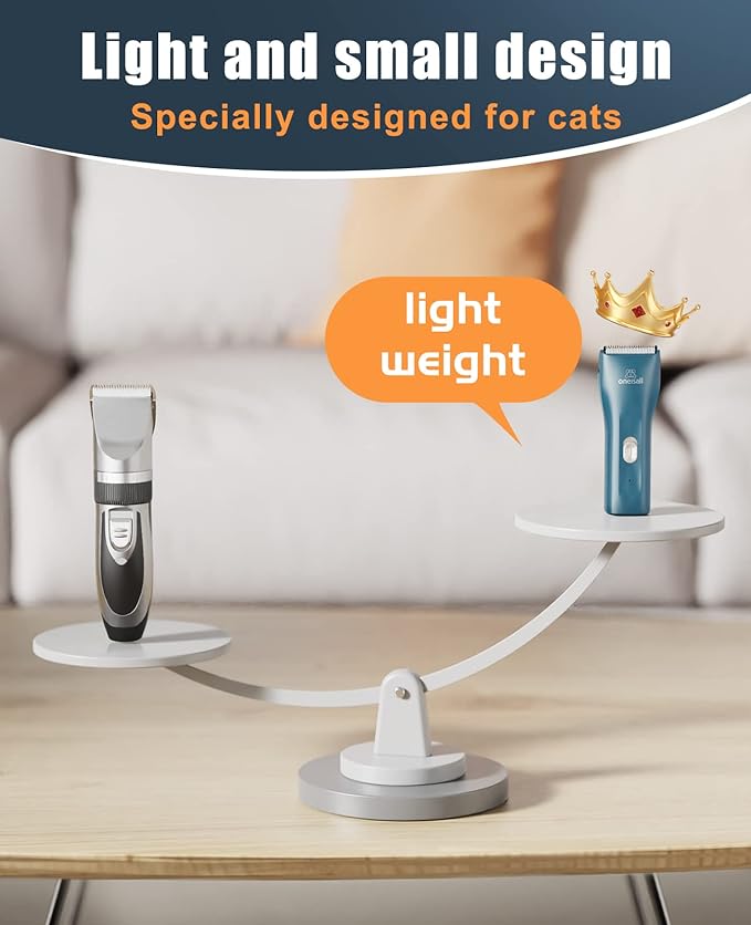 oneisall Pet Clipper for Cat Matted Hair, Pet Shaver for Cats Quiet Pet Hair Clippers Cordless Cat Clippers for Matted Hair Cat Clippers for Long Hair