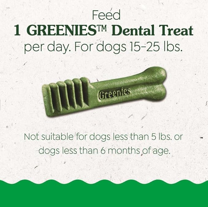 Greenies Puppy Petite Size Natural Dental Dog Treats, 12 oz. Pack (20 Treats)