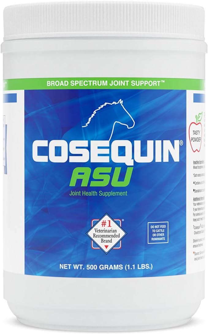 Nutramax Cosequin ASU Joint Health Supplement for Horses - Powder with Glucosamine, Chondroitin, ASU, and MSM, 500 Grams