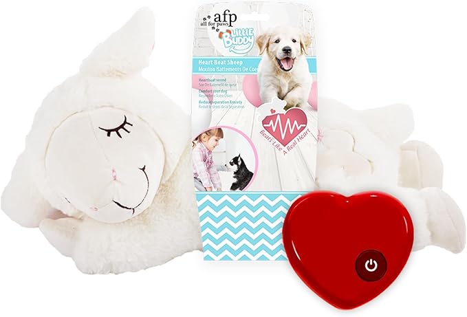 ALL FOR PAWS Heartbeat Dog Toy for Puppy,Dog Behavioral Sleep Aid Puppy Toys,Puppy Heartbeat Stuffed Animal,Dog Anxiety Relief
