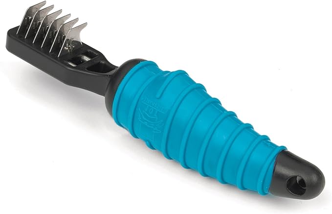 Master Grooming Tools Ergonomic DeMatting Tools — Reversible DeMatting Tools for Grooming Dogs - 6-Blade Style Black