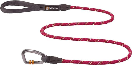 Ruffwear, Knot-a-Leash Dog Leash, Reflective Rope Lead with Carabiner, Hibiscus Pink, Large