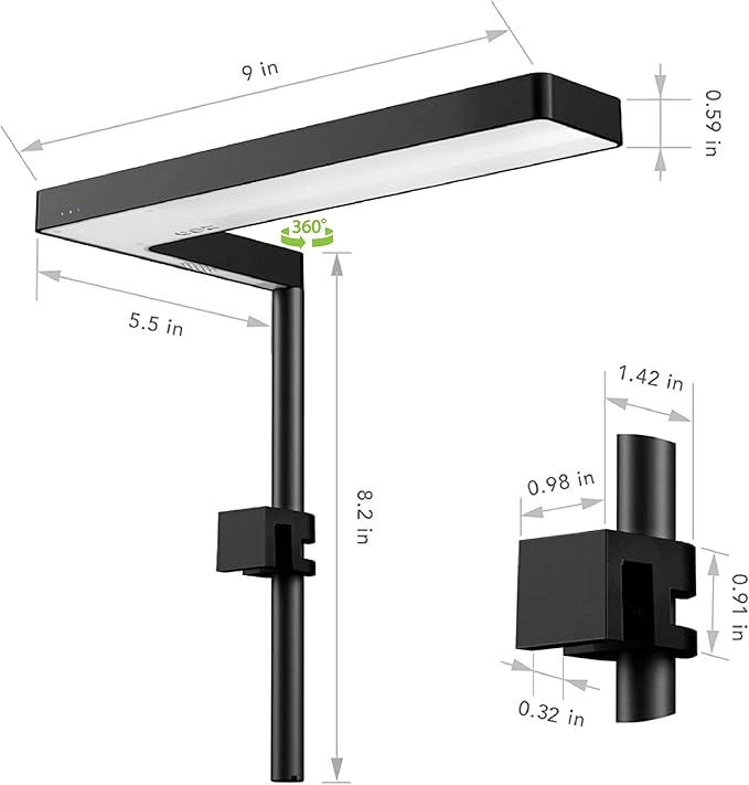 ONF Flat Nano+ 20-inch APP Remote Control Freshwater LED Aquarium Light, Timer Dimmable Day & Night Cycle, 2-9 Gallon Rimless Fish Tank, Terrarium Light for Potted Plant and Succulent IP54 Waterproof