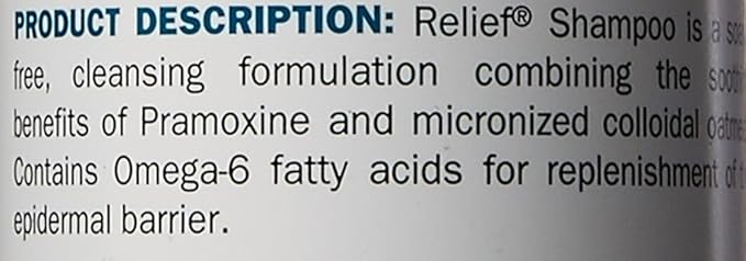 Elanco Relief Shampoo, temporary relief of itching and flaking, moisturizer for dry skin and coat, for dogs, cats and horses, 12 oz (Pack of 2)