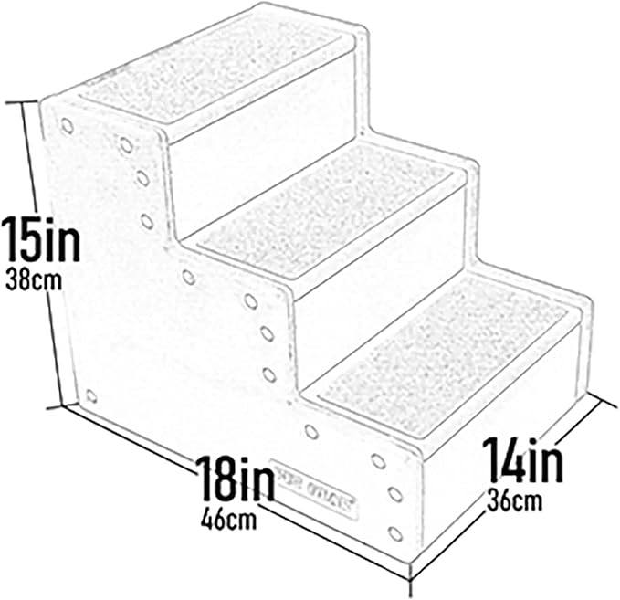 Pet Gear Pet Step III Pet Stairs for Small Dogs and Cats Up to 50 pounds, Lightweight, No Tools Required