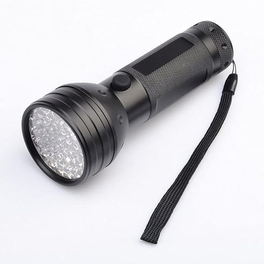 UV Flashlight Black Light, Handheld Blacklight Flashlights 51 Led 395 nm Light Torch Detector for Dog Pet Urine Stains, Bed Bugs and Scorpions (One Black, 51-LEDs UV Flashlight)