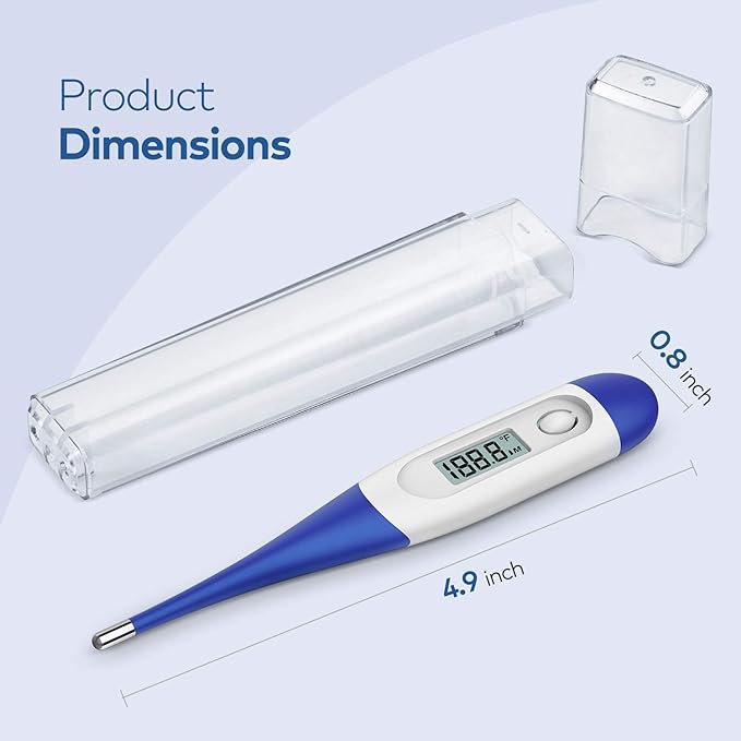 Boncare Thermometer for Adults with 10 Seconds Fast Reading, Digital Oral Thermometer for Fever, Basal Thermometer