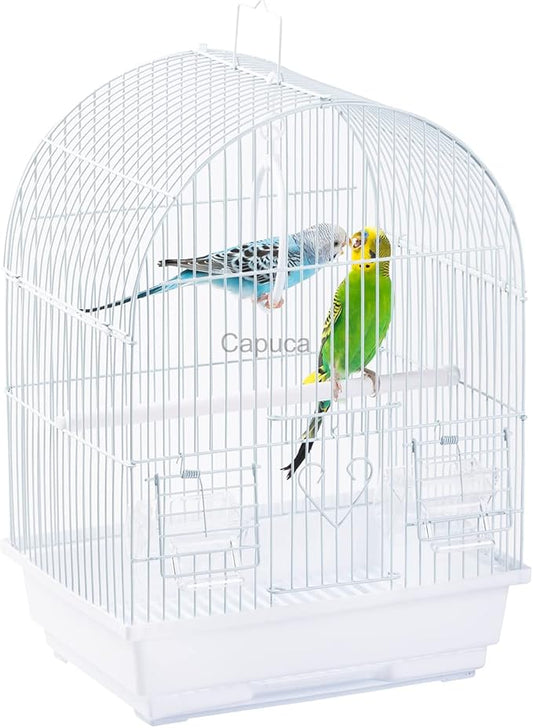 Small Bird Travel Cage - Lightweight Small Birds Starter Kit with Birdcages and Accessories Great for Parakeets Lovebirds Parrotlets Finches Canaries