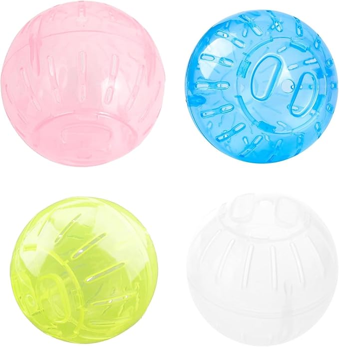 White Silent Exercise Ball Plastic Spinner Hamster Running for Sugar Gliders Small Mice Gerbils Multiple Colors Hamster Exercise Ball，Small Animal Exercise Wheels，Small Animal Health Supplie