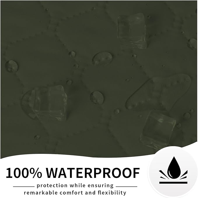 Easy-Going 100% Waterproof Dog Bed Cover Reversible Leak Proof Couch Cover Washable Sofa Cover Furniture Protector Blanket for Pets Kids Children Dog Cat (110x90 Inch, Army Green/Beige)