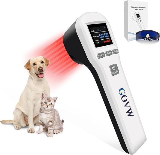 Cold Laser Therapy Device for Dogs, Laser Therapy Device for Pain Relief, 4x808nm+16x650nm, Low Level Laser Therapy for Horses Cats Accelerate Healing, Red Light Therapy for Pets, Equine, Animals