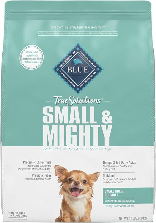 Blue Buffalo True Solutions Small & Mighty Natural Small Breed Adult Dry Dog Food, Chicken 11lb