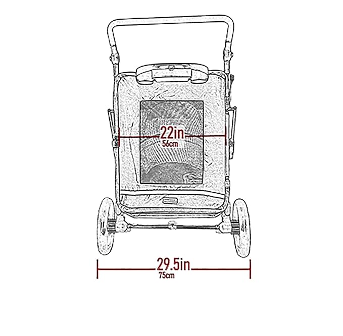 Pet Gear NO-Zip Pet Stroller with Dual Entry, Push Button Zipperless Entry for Single or Multiple Dogs/Cats, Pet Can Easily Walk in/Out, No Need to Lift Pet, Gel-Filled Tires, 1 Model, 2 Colors