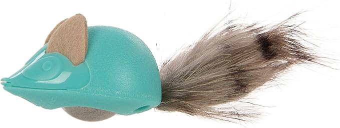 Petlinks Marble Mayhem Rolling Marble Racoon Cat Toy - Teal, One Size