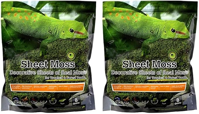 Galápagos (05248) Sheets of Real Moss, 8-Quart, Natural (Pack of 2)