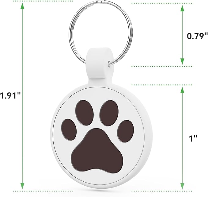 QR Code Cat Tag, Modifiable Pet Online Profile, Multiple Emergency Contact, Scannable QR Code, Instant Location Email alert, Collar Accessories (Small Breeds - 1", White)