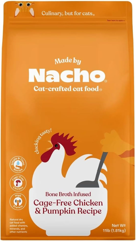 Made by Nacho Bone Broth Infused Kibble Cage-Free Chicken & Pumpkin Recipe, 11lb