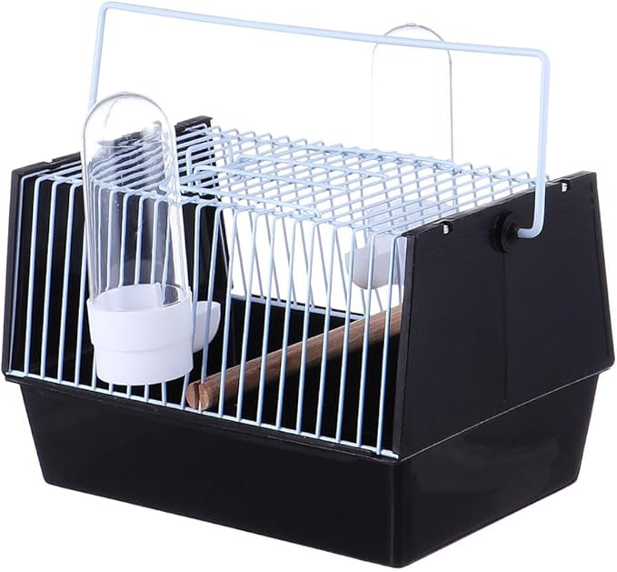 POPETPOP 1pc Birdcage Portable Bird Cage Parrot Cage Macaw Cage Outdoor Bird Cage Bird Carrier Bird Transport Cage Handheld Birds Cage Long Tail Handcage Handle Small Bird Cage Iron